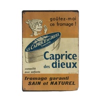 Plaque murale décorative vintage en métal, impression personnalisée, vente en gros, plaque en étain