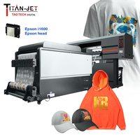 Imprimante DTF multicolore pour T-shirts, film PET, 2 têtes 60cm I3200, machine d'impression avec secoueur de poudre