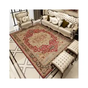 자연 유럽 기계 빨 거실 페르시아 대형 카펫 타일 홈 커피 테이블 소파 바닥 카펫