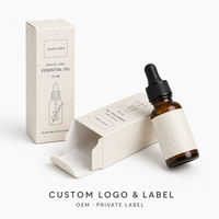 Boîte d'huiles essentielles personnalisée en papier grainé, marque privée, OEM, aromathérapie, emballage imprimé durable, coffret cadeau pour huiles essentielles