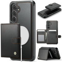 CaseMe Buckle Card Case Slot Kartu untuk Samsung S26 FE/S25FE/S24/S23/S22 2-in-1 Dompet Lepas Pasang Penutup Pengisian Daya Nirkabel