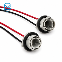 Connecteur en cuivre BA15S 1156 1157 pour ampoule de voiture, support de lampe automobile, prise d'ampoule pour feux stop, feux arrière, douille LED, indice de protection IP67, 12V