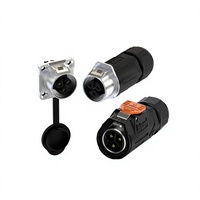 Connecteur MJ20 personnalisable étanche pour l'aviation, 3 broches, prise mâle/femelle, boîtier en laiton plaqué or, connexion rapide