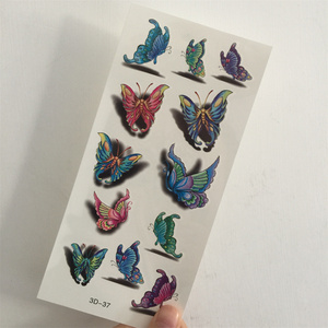 Autocollant noir de <span class=keywords><strong>tatouage</strong></span> de corps de papillon de mode d'hommes et de femmes de croquis de <span class=keywords><strong>bras</strong></span> supérieur de sortie d'usine 3D - Product Image 6