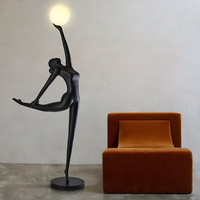 Lampe sur pied artistique Seeky en forme de danseuse de ballet contemporaine avec base LED E27 pour hôtel