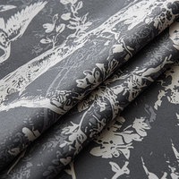 Tissu de rideau imprimé 100% polyester, série Chinoiserie florale, série oiseaux, au mètre