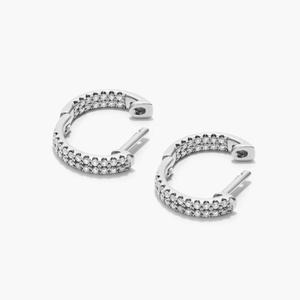 Elegantes Pendientes de Aro de Plata de Ley 925 Chapados en Oro con Moissanita, Joyería de Diseño de Lujo Premium, Brillo Brillante, Elegantes para Mujer - Product Image 5