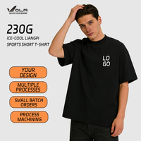 T-shirts Oversize Écologiques et Respirants pour Hommes, 230 Grammes, Haute Qualité, Idéaux pour le Sport, Coupe Décontractée