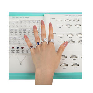 Créateur de bijoux personnalisés 30 bagues, 40 pierres CZ, <span class=keywords><strong>3</strong></span> modèles de colliers Diamant rond ovale cœur Designers et bijouteries - Product Image 3