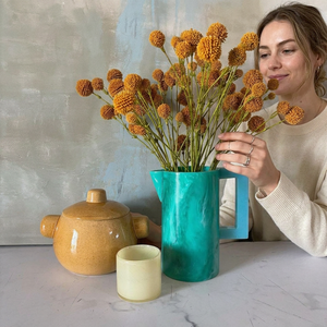Modern Resin Pitcher Turquoise Eco-Friendly Dishwasher Safe Wine & Beer <b>Drink</b> <b>Jug</b> for Home Party Use - Product Image 1