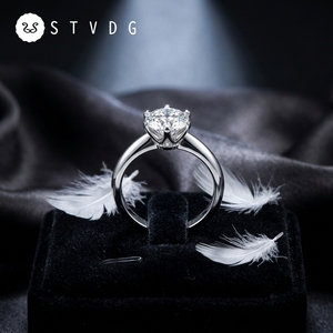 Cincin Fashion Pria Perhiasan Mewah Klasik Perak Sterling 925 0.5CT 1CT 2CT 3CT Moissanite Cincin Tunangan Moissanite yang Dapat Ditumpuk - Product Image 4