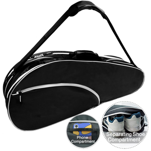 Sac de raquette de tennis et de pickleball super spacieux et léger avec compartiment à chaussures – Vente en gros - Product Image 1