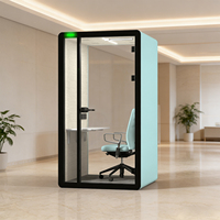 Cabine de travail individuelle moderne en acier, bureau portable, cabine téléphonique insonorisée, mobilier modulaire pour hôtels