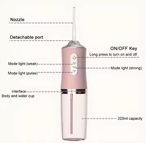 <span class=keywords><strong>Hydropulseur</strong></span> buccal rechargeable USB à bas <span class=keywords><strong>prix</strong></span>, étanche IPX7, 3 modes, pour le nettoyage et le blanchiment des dents - Product Image 6