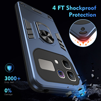 Étui de téléphone portable antichute en TPU+PC résistant aux chocs pour INFINIX HOT 60 PRO INFINIX GT 50 Pro/X6891 avec support anneau rotatif à 360 degrés