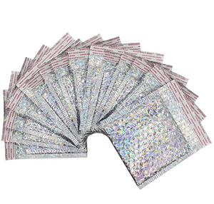 high quality bling bling holographic bubble mailer envelopes padded mailing bag jewelry lips makeup shipping bags bubble mailers