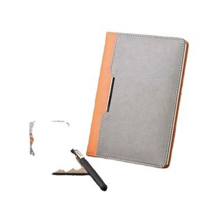 Mymoonpie Fashion Business Double Color Card Insert Thread <b>Sewing</b> Binding A5 Diary Hardcover PU Leather Notebook 80g 120 Sheets - Product Image 4