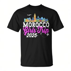 T-shirt pour voyage en filles au Maroc, vacances d'été 2025, enterrement de vie de jeune fille - Product Image 2