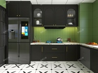 Fabricants de cuisines sur mesure à Foshan, designs modernes et luxueux avec options en bois massif et en panneaux stratifiés