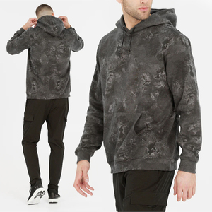 Sweat à capuche épais pour homme KingSen, de haute qualité, style rétro, effet vieilli, délavé à l'acide, brodé, imprimé numériquement, pour l'hiver - Product Image 1