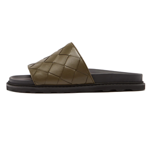 Mules et pantoufles de luxe pour hommes en cuir de vache véritable 100% brut, décontractées, sans talon, à bout ouvert, personnalisables avec logo, directement de l'usine - Product Image 3