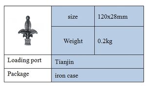 Componentes de repuestos de hierro forjado de 120x28mm Elementos forjados Piki para valla de puerta - Product Image 2