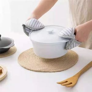 Alfombrilla aislante del calor, alfombrilla de cocina de algodón y lino, paño redondo tejido para bandeja de té, mantel individual, posavasos, tejido de ratán, paja - Product Image 3