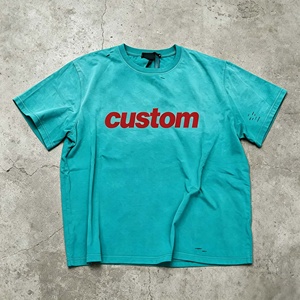 Camiseta Personalizada de Algodón para Hombre, Manga Corta, Cuello Redondo, Casual, con Letras Impresas, Transpirable, para Verano - Product Image 2