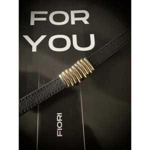 Ceinture en métal pour femme Fiori, boucle en alliage fin, style décontracté, aspect cuir noir, extensible, s'adapte à votre silhouette - Product Image 1