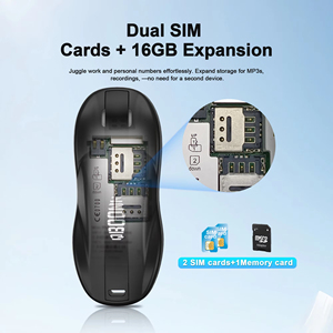 Mini-téléphone portable X18 2G GSM double SIM en veille, Bluetooth, numérotation vocale, lecteur MP3, liste noire, petits téléphones portables de secours - Product Image 6