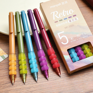 Farbiger Morandi Gelstift Kreativer Macaron-Farbiger Studenten-Marker-Stift mit Weichem Gummigriff 5 Stück - Product Image 3