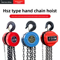 Palans à chaîne manuels HSZ 1 tonne 2 tonnes, rouge/bleu, à chaîne ronde, avec fonction inversée, bloc de levage à chaîne, triangle