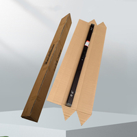 Boîte en carton ondulé personnalisée avec logo, boîte prismatique de forme allongée pour canne à pêche, boîte pour clubs de golf, boîte d'emballage en papier pour plantes en pot, fleurs