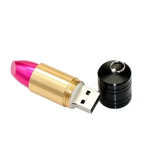 Girl Gift Lipstick Shape USB Flash Drive 4GB 8GB Lipstick USB Pen Drive for Women Girl 16GB 32GB 64GB 128GB Pen Drive