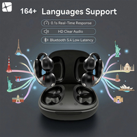 Auriculares TWS con Traducción IA V5.4 IPX5, Pantalla Digital Táctil, Ajuste Personalizado, Clip para la Oreja, Carga Inversa para el Mercado Brasileño
