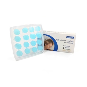 8 paires de bouchons d'oreille en <span class=keywords><strong>cire</strong></span> réutilisables pour le sommeil Protection auditive Réduction du bruit Bouchon d'oreille en gel de silicone pour dormir et nager - Product Image 1