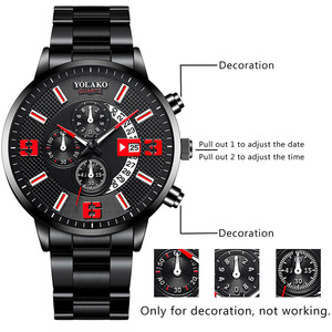 Thời Trang Mới Người Đàn Ông Của Thạch Anh Đồng Hồ Hợp Kim Trường Hợp 5Mm Độ Dày Nhựa Con Trỏ Voi Đồi C20 Mô Hình Ngày/Ngày Hiển Thị Unisex Sang Trọng - Product Image 6