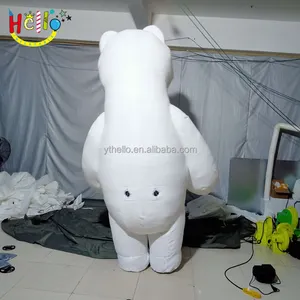Outdoor Activities Cosplay Polar Bear Costume Plush Bear Inflatable Mascot Costume For Adult