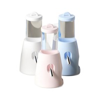 Dispenser Air Plastik Anti Tumpah untuk Hewan Peliharaan Kecil dengan Desain Dudukan Ganda dan Tinggi yang Dapat Disesuaikan untuk Kandang Hamster Gerbil Tikus