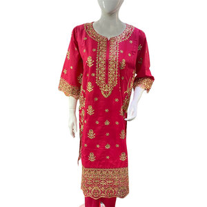 Elegant Women's Embroidered Salwar Kameez Party Wear Pakistan Regular Fit With Chiffon Dupatta - Product Image 4