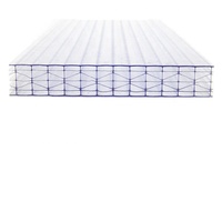 Lámina de Policarbonato de Doble Pared con Recubrimiento Anti-UV para Techos de Invernaderos, Aplicaciones en Exteriores y Almacenes