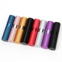 Flacon de parfum portable de luxe 8ml 10ml, vaporisateur rechargeable avec col en aluminium