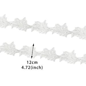 White Mesh Beaded Embroidery <strong>Lace</strong> Trim Sequins New Wedding Dress Veil Children's Clothing Hair Accessories Wholesale for Garment - Product Image 5