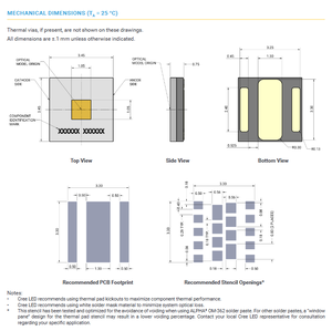 Chip LED de Alta Potencia CREEs XPPAWT-H0-0000-0000U50DT, Blanco Frío 7000K, 3.5W, 119lm/W, Gran Venta - Product Image 6