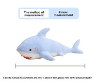 Peluche Requin Super Douce et Réaliste, Rembourrage Coton PP, Jouet en Peluche Géant à Câliner, Coussin Anti-Stress, Cadeau d'Anniversaire pour Enfants