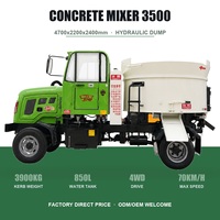 Camion malaxeur à béton 92KW à chargement automatique, conception personnalisée, système entièrement hydraulique, neuf pour les travaux municipaux