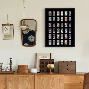 Solid Wood Trading Card Display Frame Wall Mountable Showcase for Sports NBA Yu-Gi-Oh Cards Collection Storage <b>Box</b> - Product Image 1
