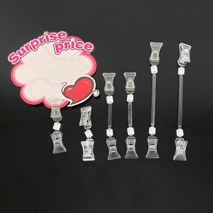 360 Degree Rotating Plastic POP Clip Sign Holder for Retail Supermarket Price Label Display Stand - Product Image 5