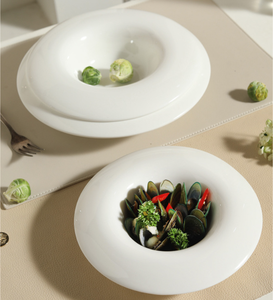 Vajilla Personalizada para Hoteles y Restaurantes en Grandes Cantidades, Tazón Profundo Irregular Blanco Puro de Alto Brillo, Venta al por Mayor en Caja Mixta - Product Image 5