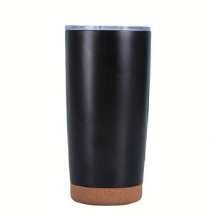 Vaso Térmico de Acero Inoxidable de 20oz con Base de Corcho, Aislamiento al Vacío, Recubrimiento en Polvo, Taza de Viaje con Fondo de Corcho - Product Image 1